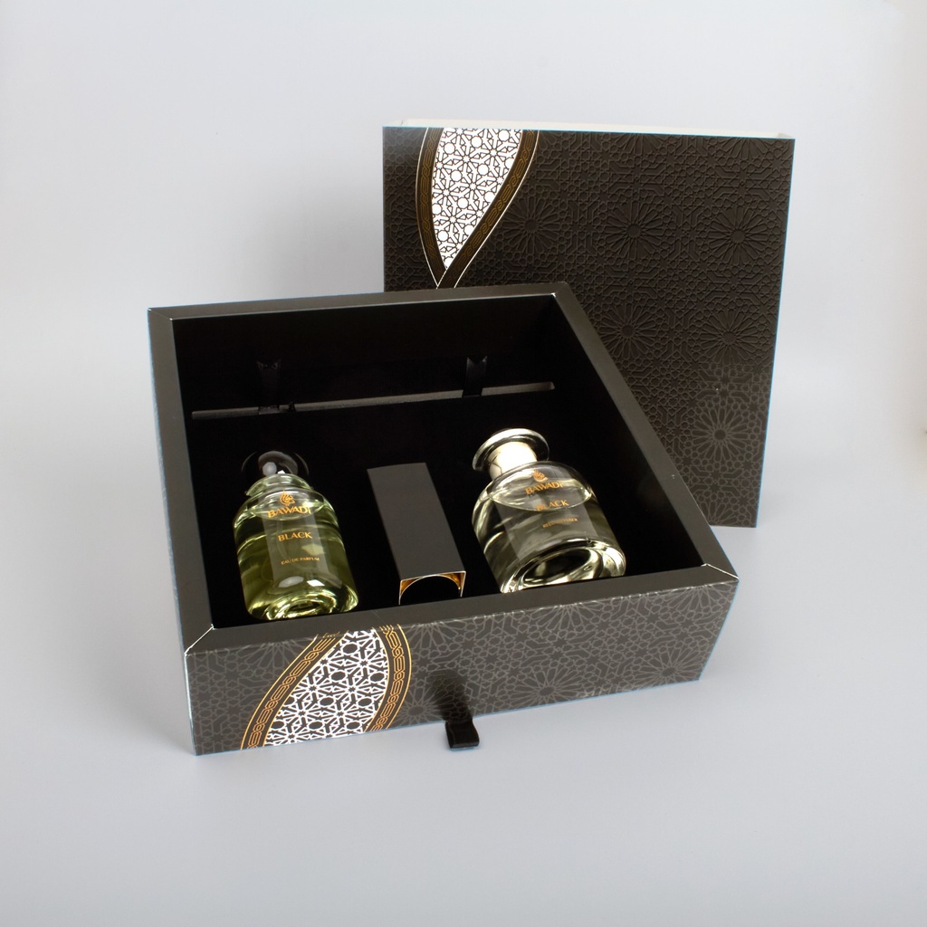 BAWADI 100ML EDP + 150ML REED DIFFUSER + BAKHOOR  BLACK GIFT SET
