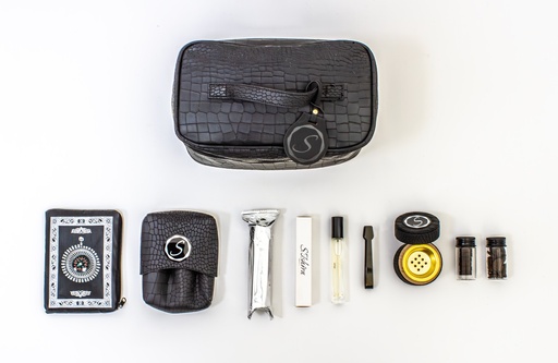 [F2501] PERFUME & BAKHOOR LEATHER TRAVEL BAG